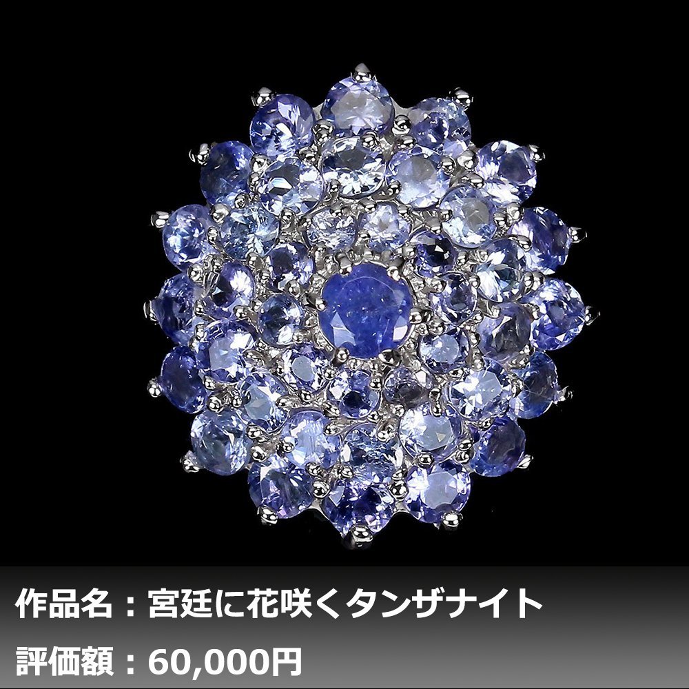 【1円新品】イケゾエガレ｜4.00ct 天然タンザナイト K14WG仕上リング 21号｜作家モノ｜本物保証｜NGL鑑別対応