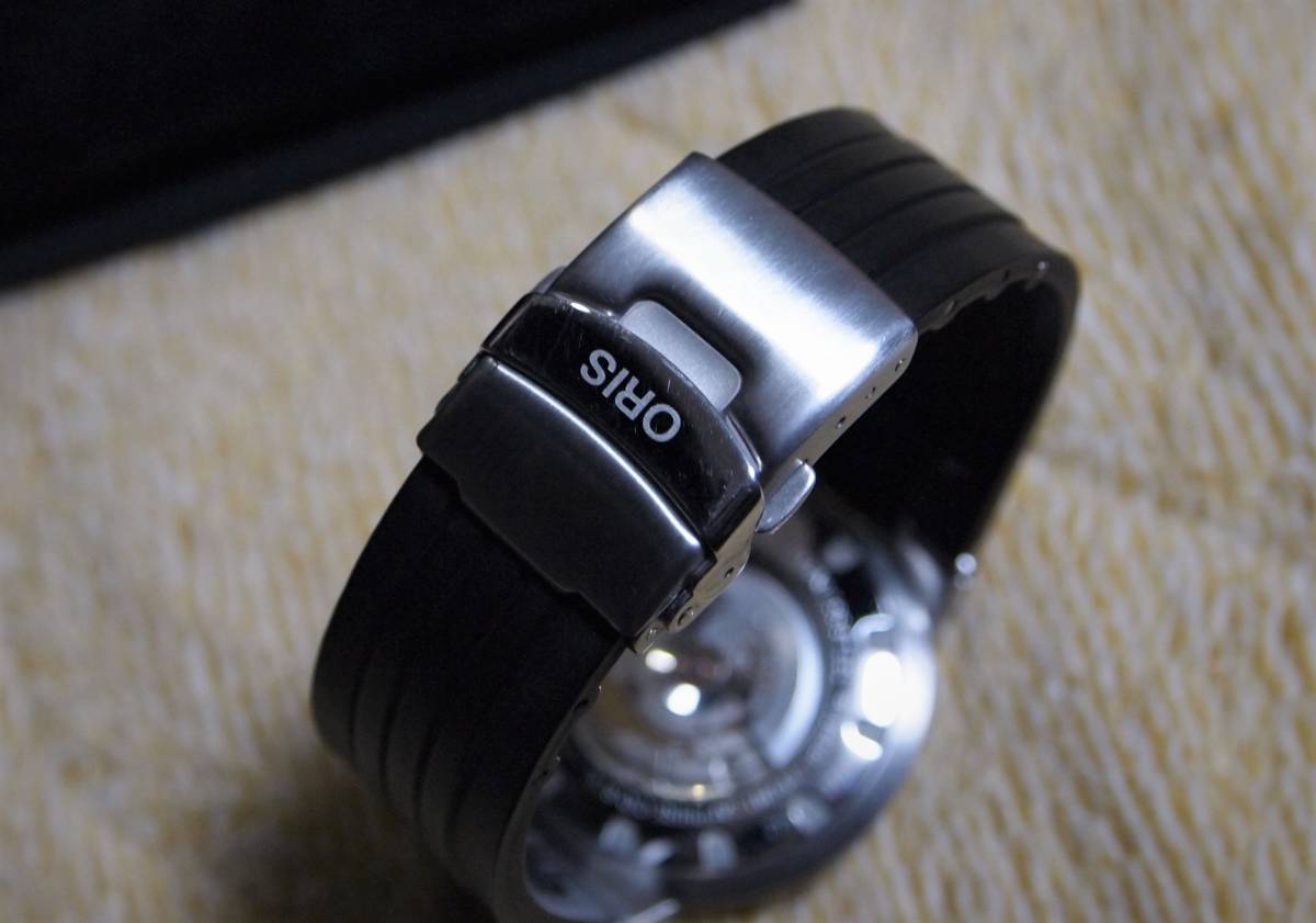 ORIS デイデイト7518-44 アナログ腕時計 ☆裏スケ 自動巻き ORIS オリス 7518-44 デイデイト ラバーベルト