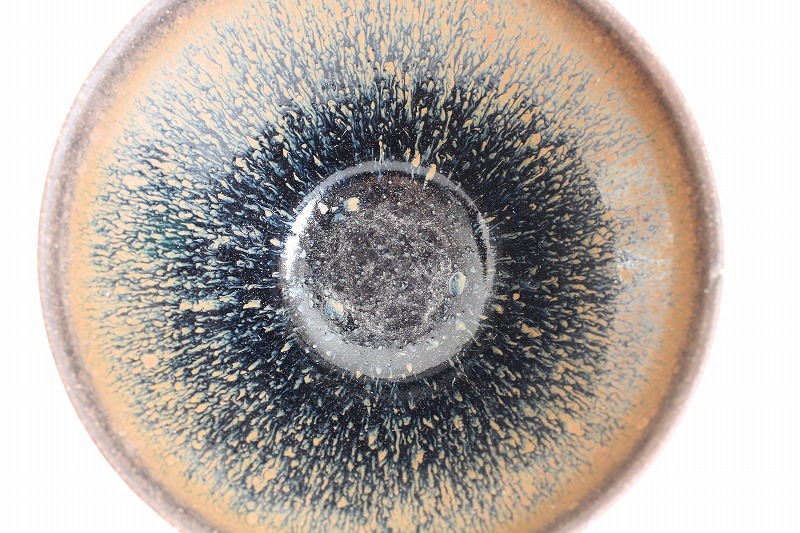 中国古美術・宋建窯風・曜変七彩油滴天目茶碗・抹茶碗・茶道具・