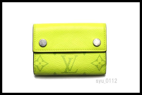 近年モデル希少美中古■LOUIS VUITTON タイガラマ ディスカバリーコンパクト レザー 3つ折り財布 ルイヴィトン■0105ah28838