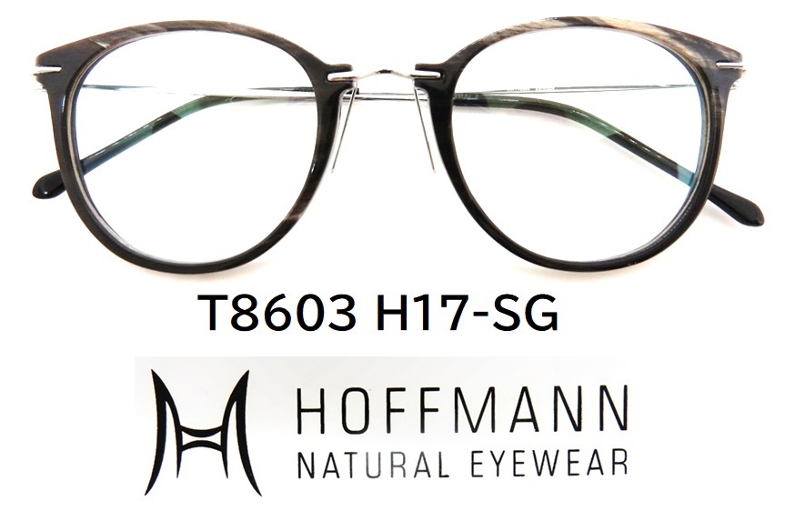 ★数量限定セール！★　T8603-H17-SG 【HOFFMANN ホフマン 】ドイツ製 スリムタイプ 高級メガネフレーム　Dグレー