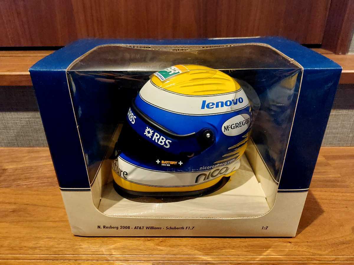 1/2 ヘルメット ニコ・ロズベルグ 2008年 ウィリアムズ　トヨタ　FW29 (FW28 FW30 W01 W02 W03 W04 W05 W06 w07 チャンピオン メルセデス)