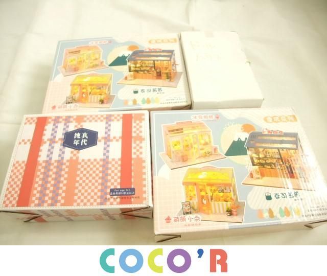 【同梱可】未組立 ホビー ドールハウス 寿司屋 アイスクリーム屋 等 グッズセット