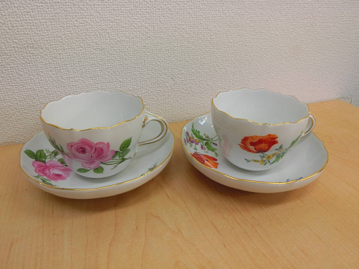 【SALE，人気SALE】 74 レア マイセン マイセンフラワー ピンクローズ オレンジフラワー 金彩 コーヒーカップ＆ソーサー 2客 洋食器(マイセン)｜売買されたオークション情報、yahooの商品情報をアーカイブ公開 - マイセン
