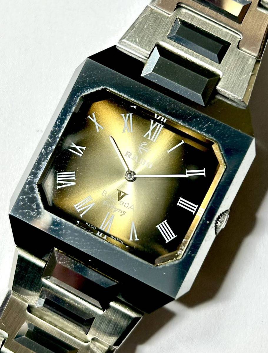 S 1円スタート RADO ラドー フローレンス 153.3715.4 スクエアフェイス