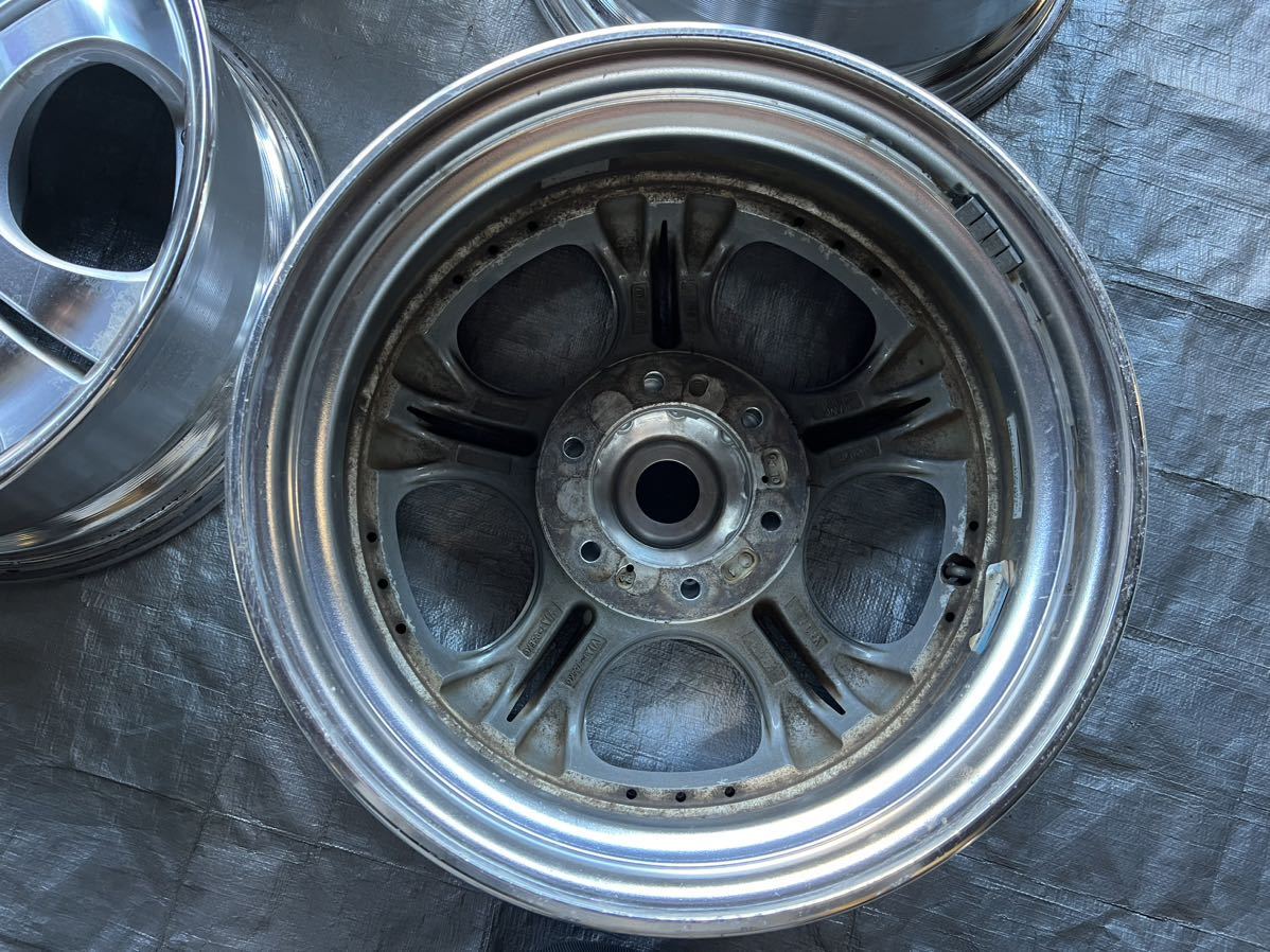 絶版！ワークユーロライン/17×8j+30/4穴100/2本セット 17インチ 深リム