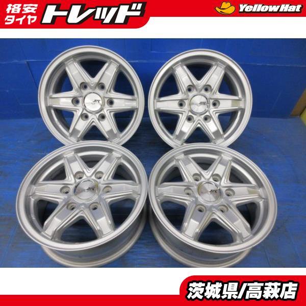 2101 送料無料 良品 中古ホイール ウェッズ 東京車輪 エンクーガ 6J-15 +33 139.7 6H シルバー ４枚セット 200系ハイエース全般 等
