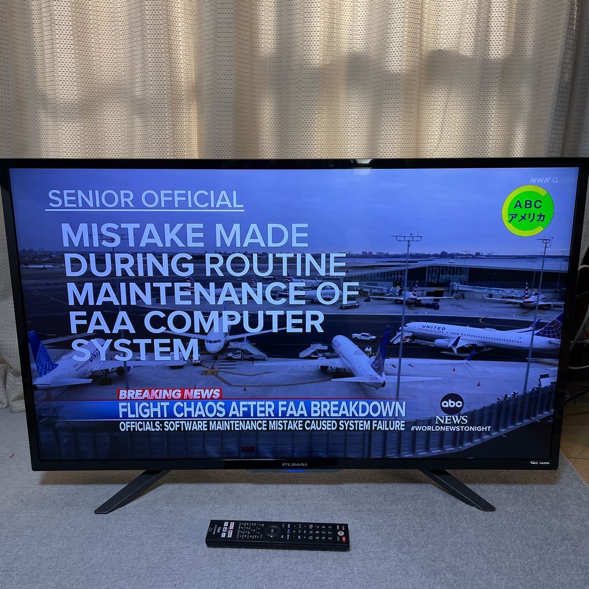 FUNAI 液晶カラーテレビ 4K対応　43V FL-43U4010