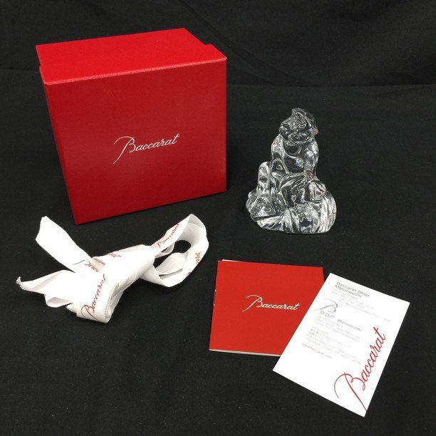 未使用保管品 箱付き Baccarat バカラ 干支 置物 インテリア 猿 BAAI2046】Baccarat バカラ フィギュリン 申 箱付き Baccarat バカラ