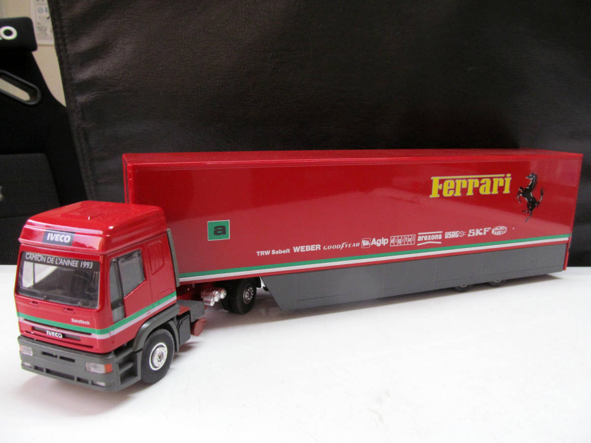 1円～(^_-)-☆ 1/43 Scuderia Ferrari トランスポーター IVECO 1993