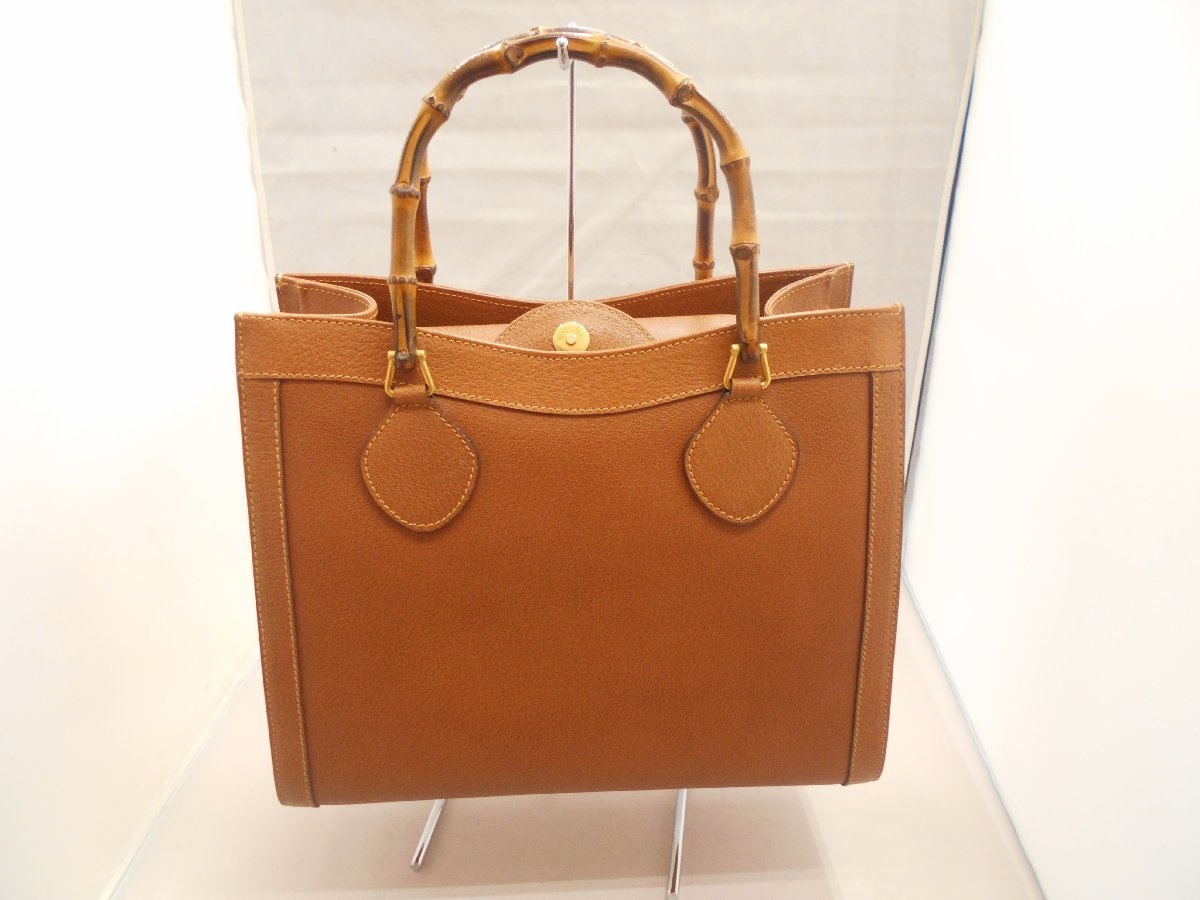 GUCCI】グッチ ハンドバッグ バンブーレザー ブラウン SY02-UJ2 ,GUCCI