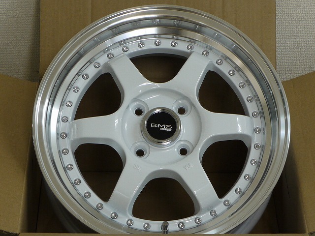 送料無料 15インチ 6.5J ＋40 4穴 PCD100 ホワイト ホイール4本セット 