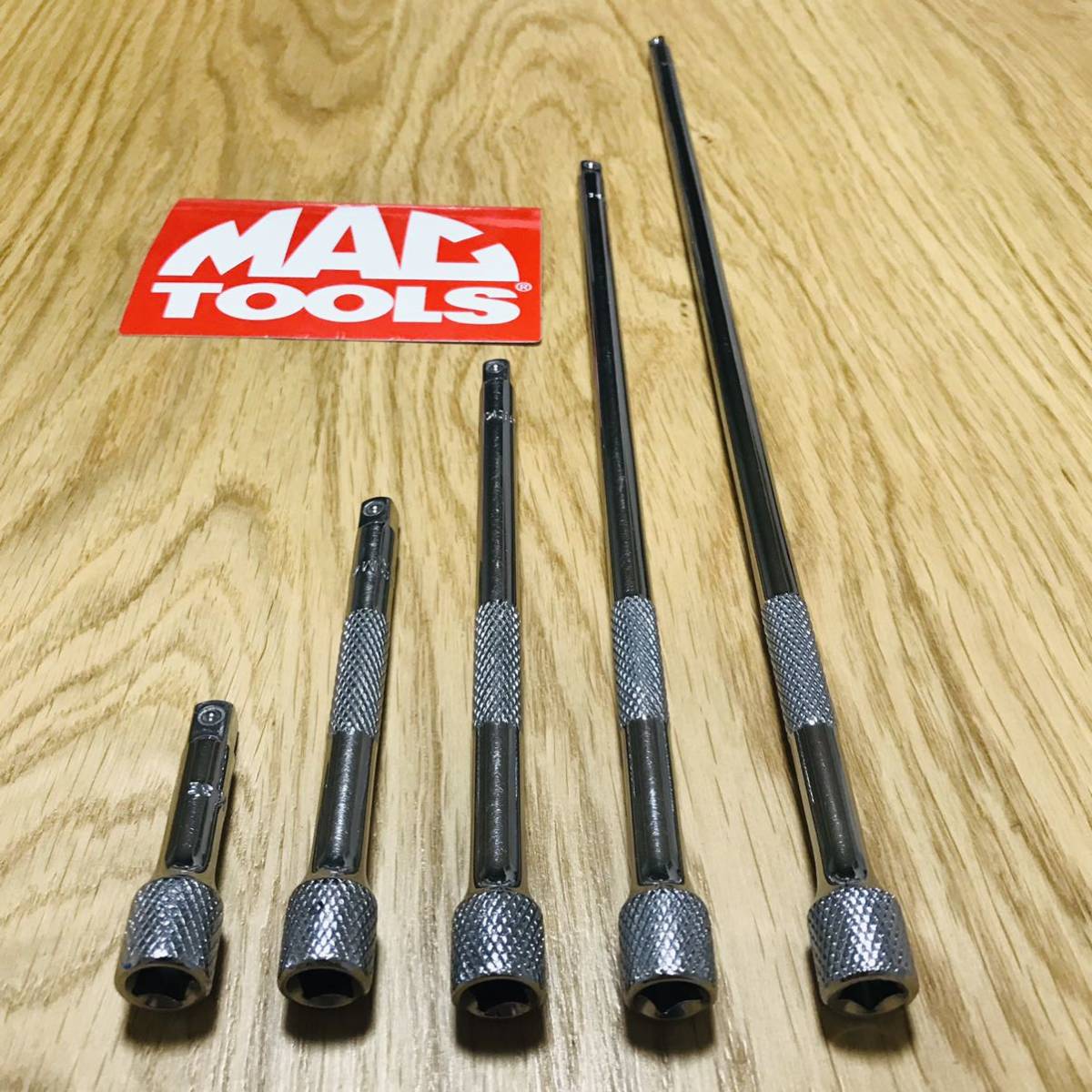 MAC TOOLS(マックツールズ)1/4 エクステンションバー 5本セット 滑り止め付き エクステンション 延長 ロング ショート