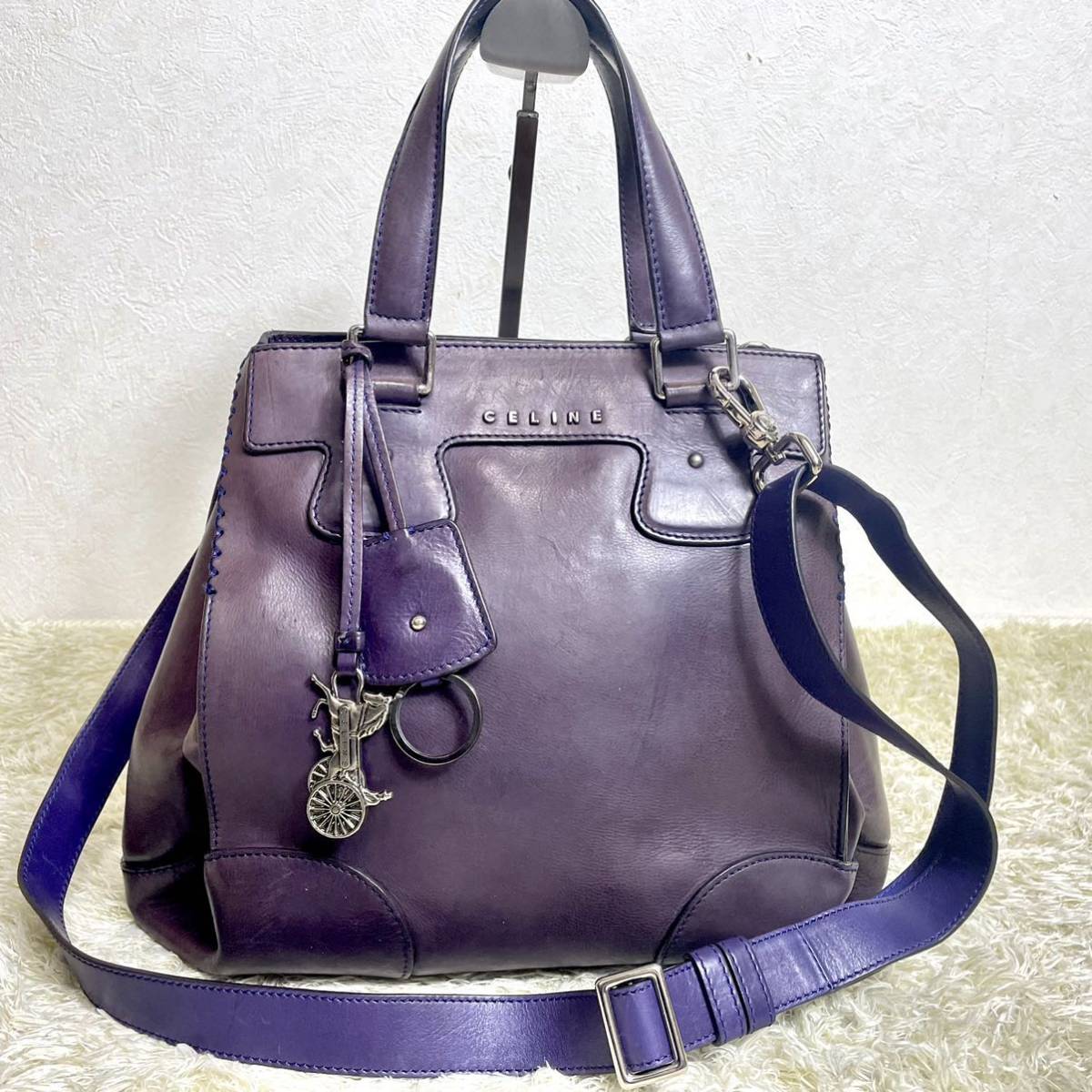 セリーヌ ハンドバッグ オルロフ 2way 馬車金具 レザー トート  