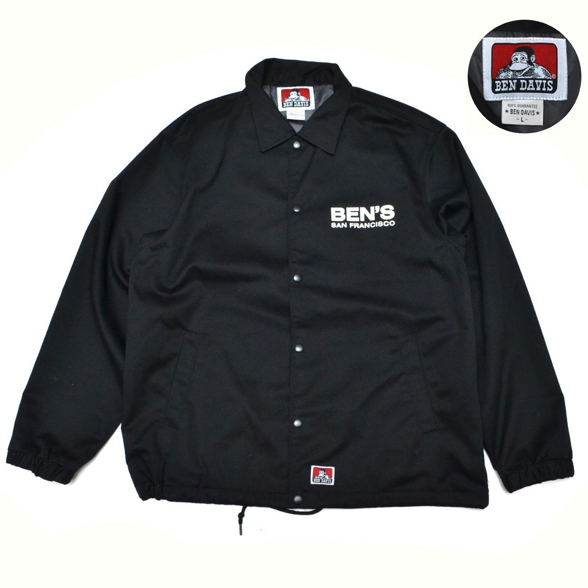 全国無料，大得価 BEN DAVIS ベンデイビス WORK COACHES JACKET コーチジャケット Lサイズ メンズ C-0380009 M556716(Lサイズ)｜売買されたオークション情報、yahooの商品情報をアーカイブ公開 - オークファン ジャンパー、ブルゾン一般