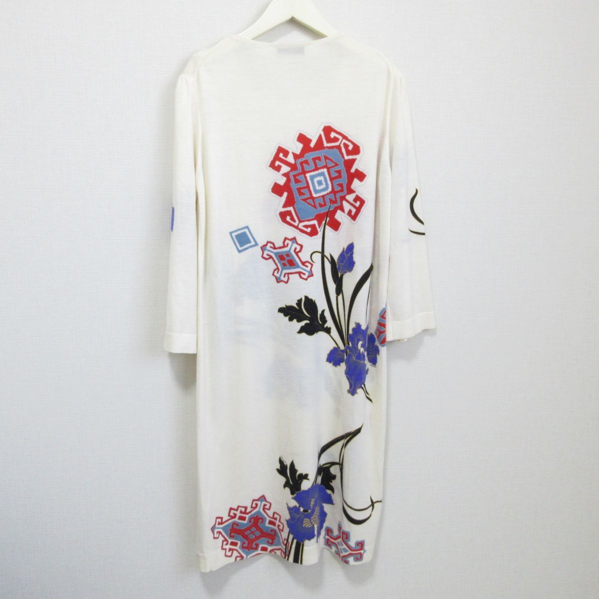 LEONARD レオナール 七分袖 花柄 FASHION ワンピース - M 総柄 LEONARD