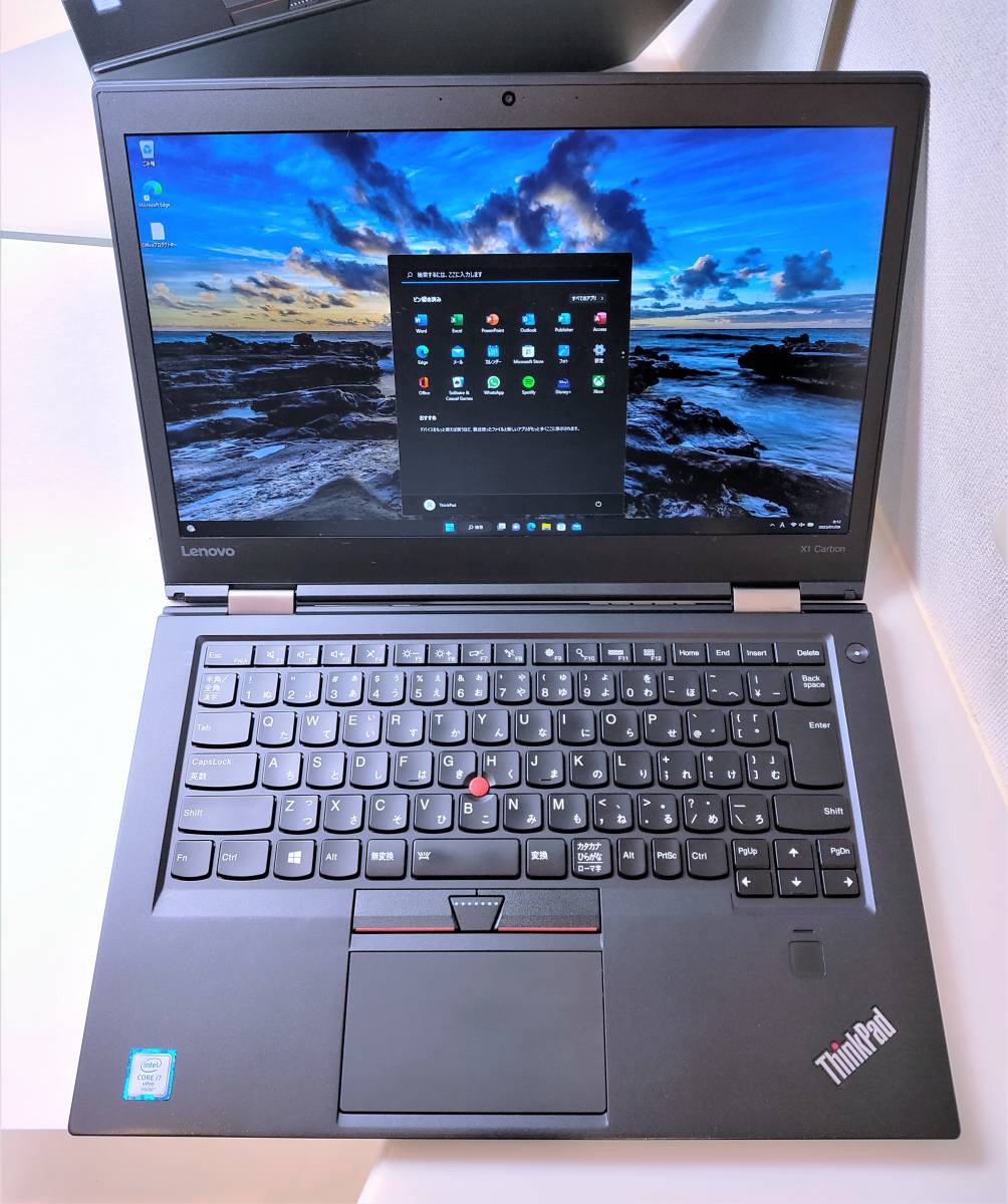 Lenovo ThinkPad X1 Carbon 4th Gen☆Core i7-6600U☆メモリ8GB☆SSD256GB☆14型フルHD IPS液晶☆カメラ☆指紋認証☆Win11Pro☆MS Office