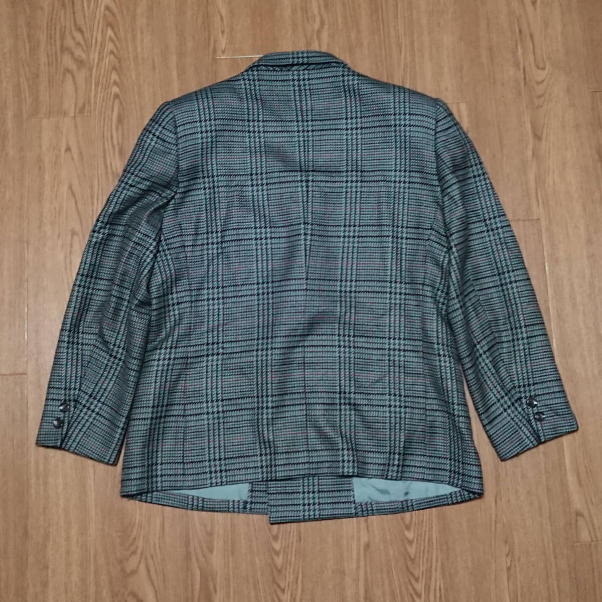 BURBERRY シルク混 ダブルブレスト チェックテーラードジャケット
