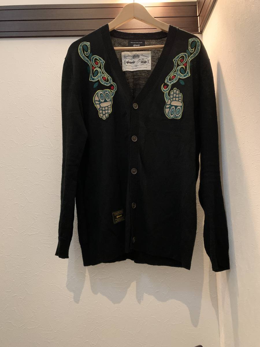 glamb グラム※ glamb ジョジョの奇妙な冒険　Hierophant Green Cardigan　Ｖネックカーディガン　コラボ