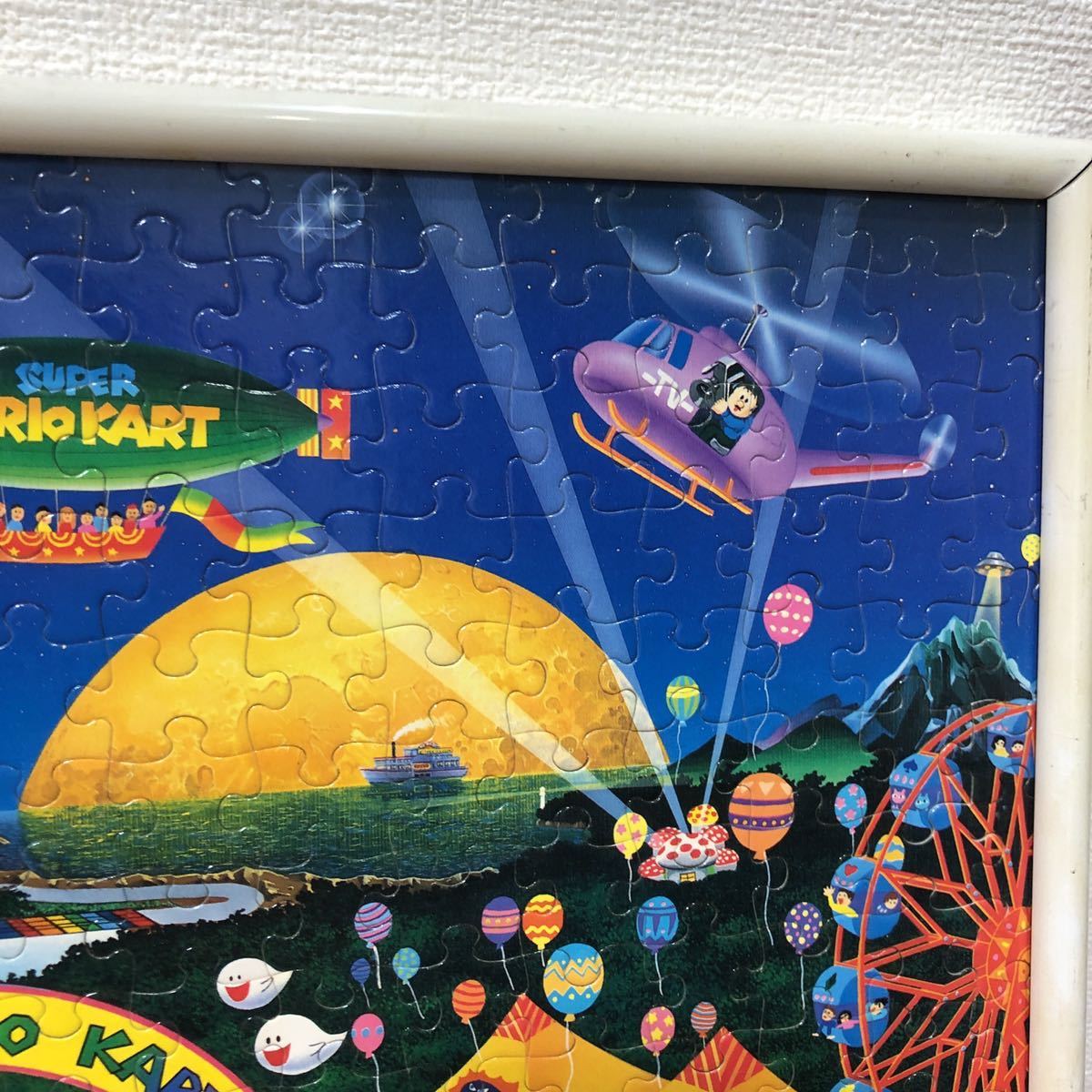②スーパーマリオカート ジグソーパズル 完成品 当時物 レトロ