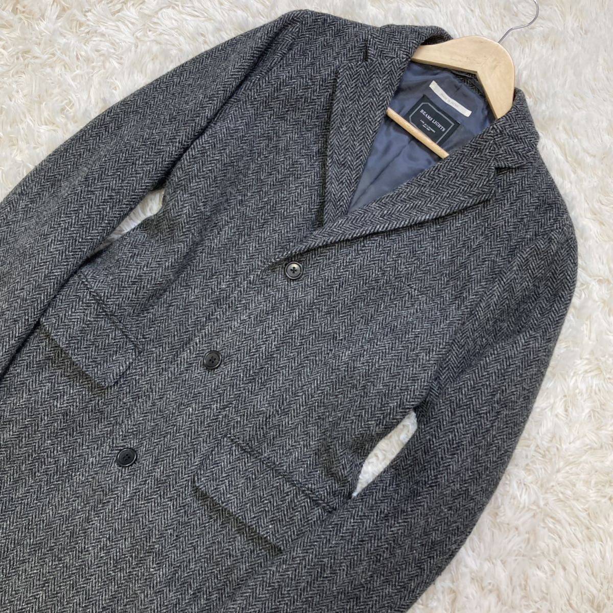 Beams×HarrisTweed チェスターコート 【魅惑のヘリンボーン】ハリス