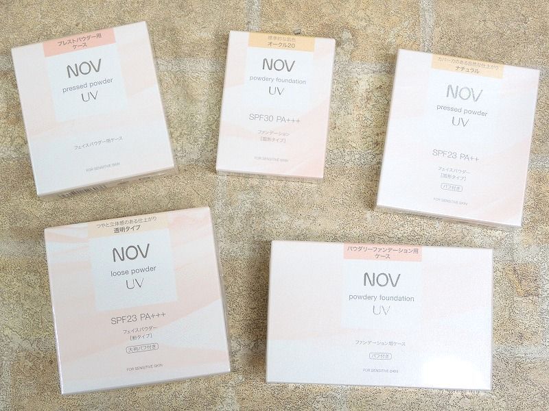 未開封品! NOV/ノブ プレストパウダー UV/パウダリーファンデーション UV/ルースパウダー UV など 化粧品/コスメセット 【602y1】