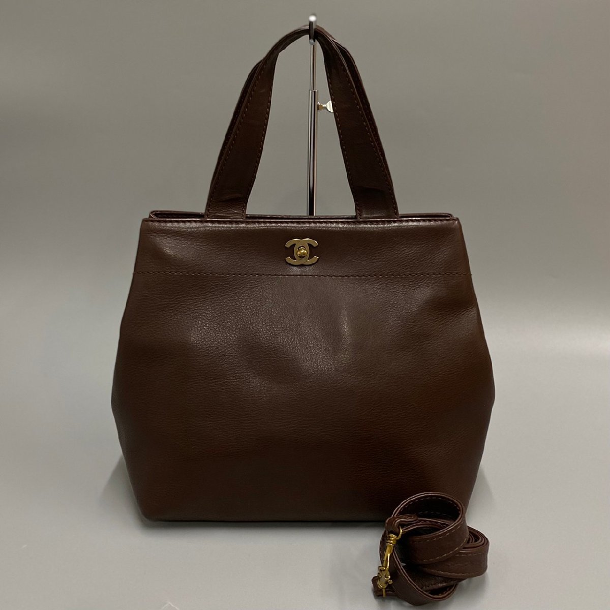 1円 極 美品 シール有 7番台 CHANEL シャネル ココマーク カーフスキン