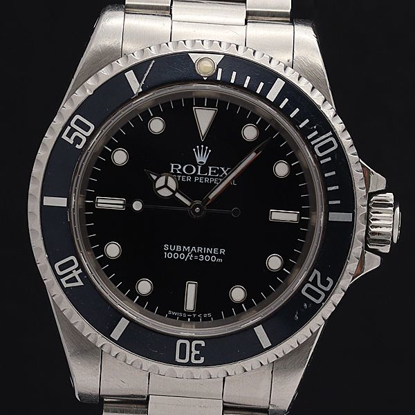 1円 稼働 良品 ギャラ付 ロレックス AT サブマリーナ 14060 300M 黒文字盤 メンズ腕時計 8495570★