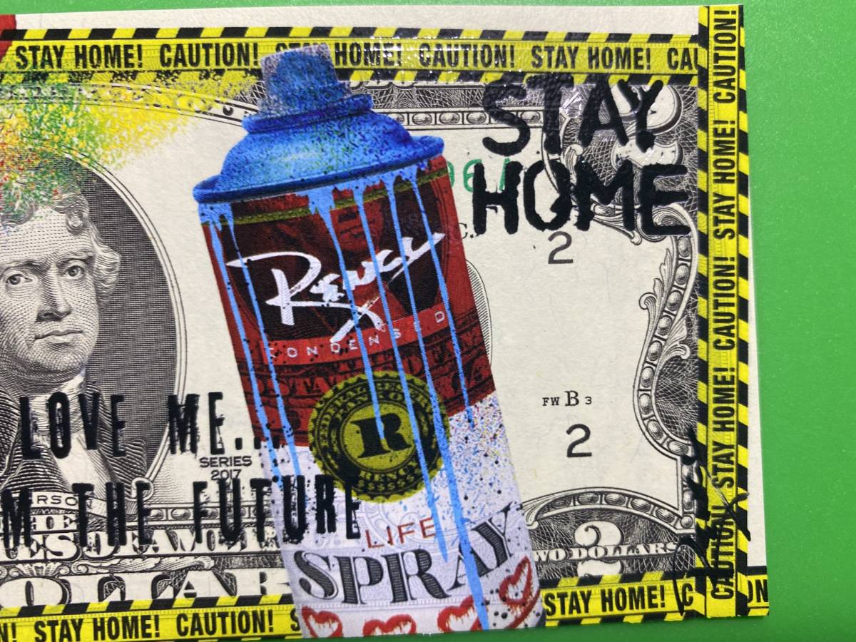 レンシー2ドル札風船と少女STAY HOME