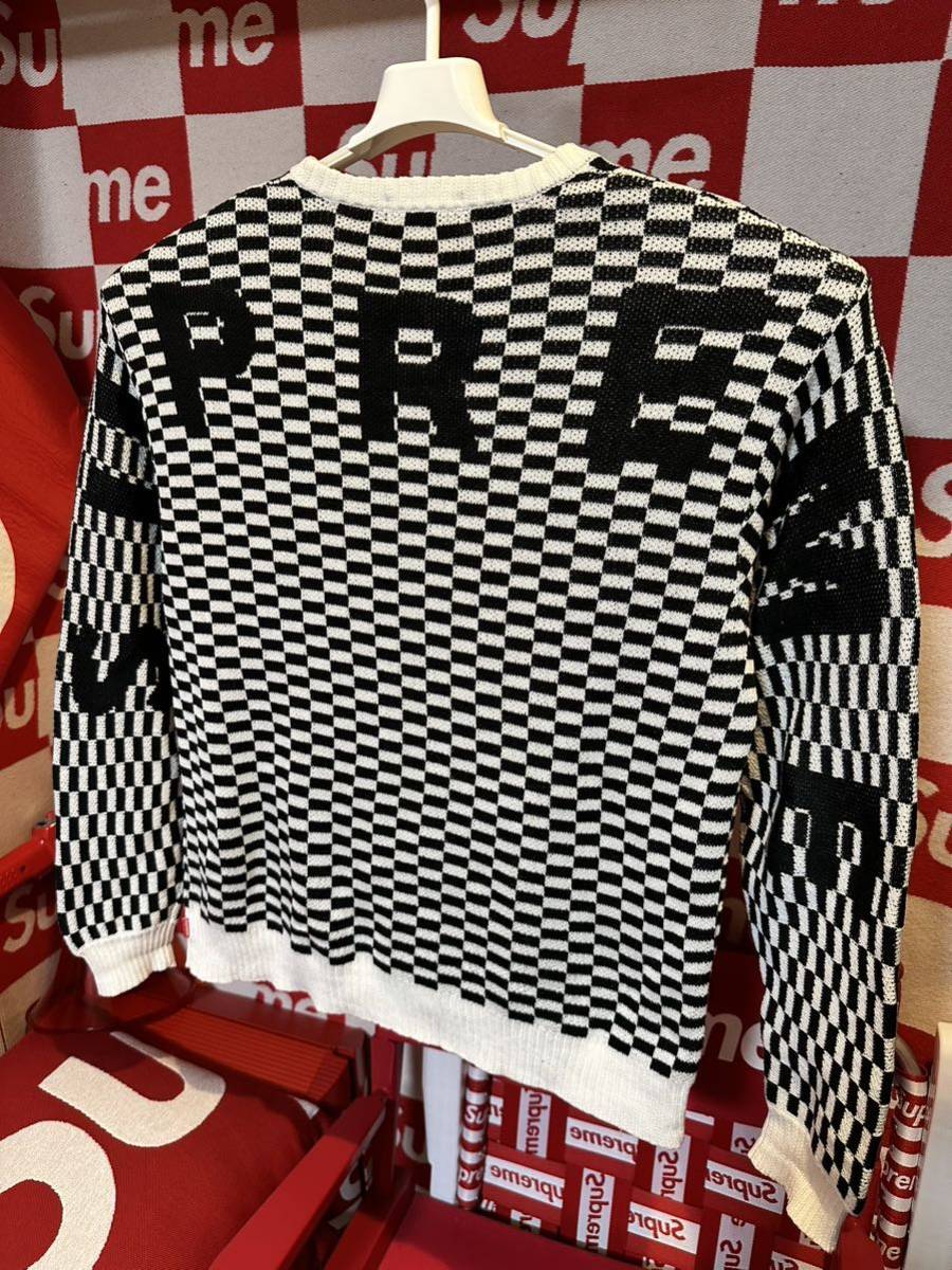 Supreme Back Logo Sweater Checkerboard Spring/Summer 2020 Supreme