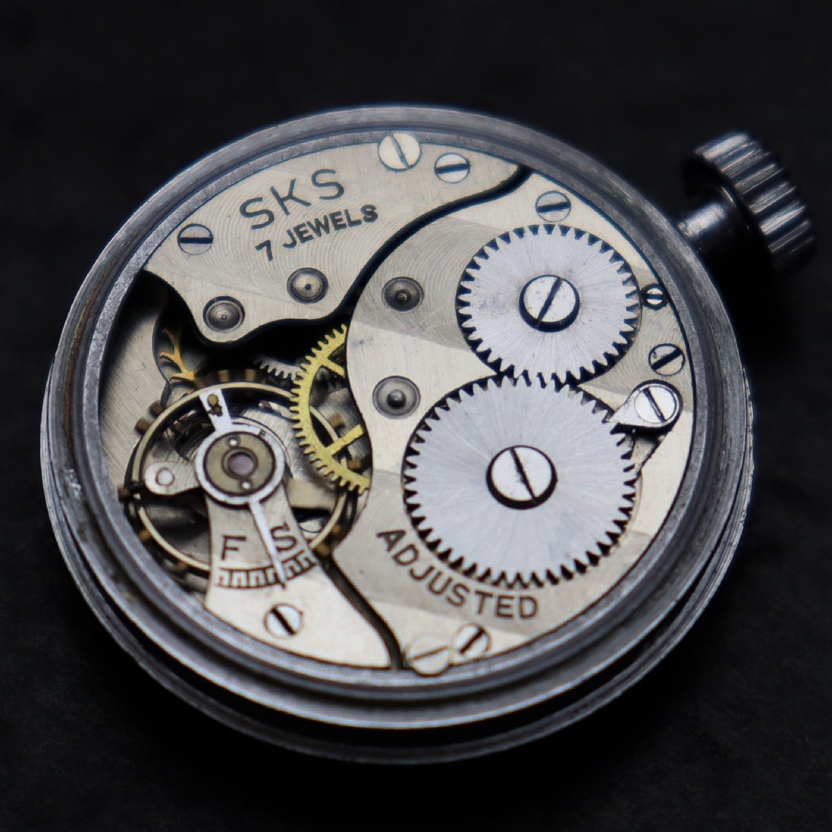 希少 SEIKO 精工舎 セイコー 7石 2重ケース 手巻き 山型ロゴ 全数字 