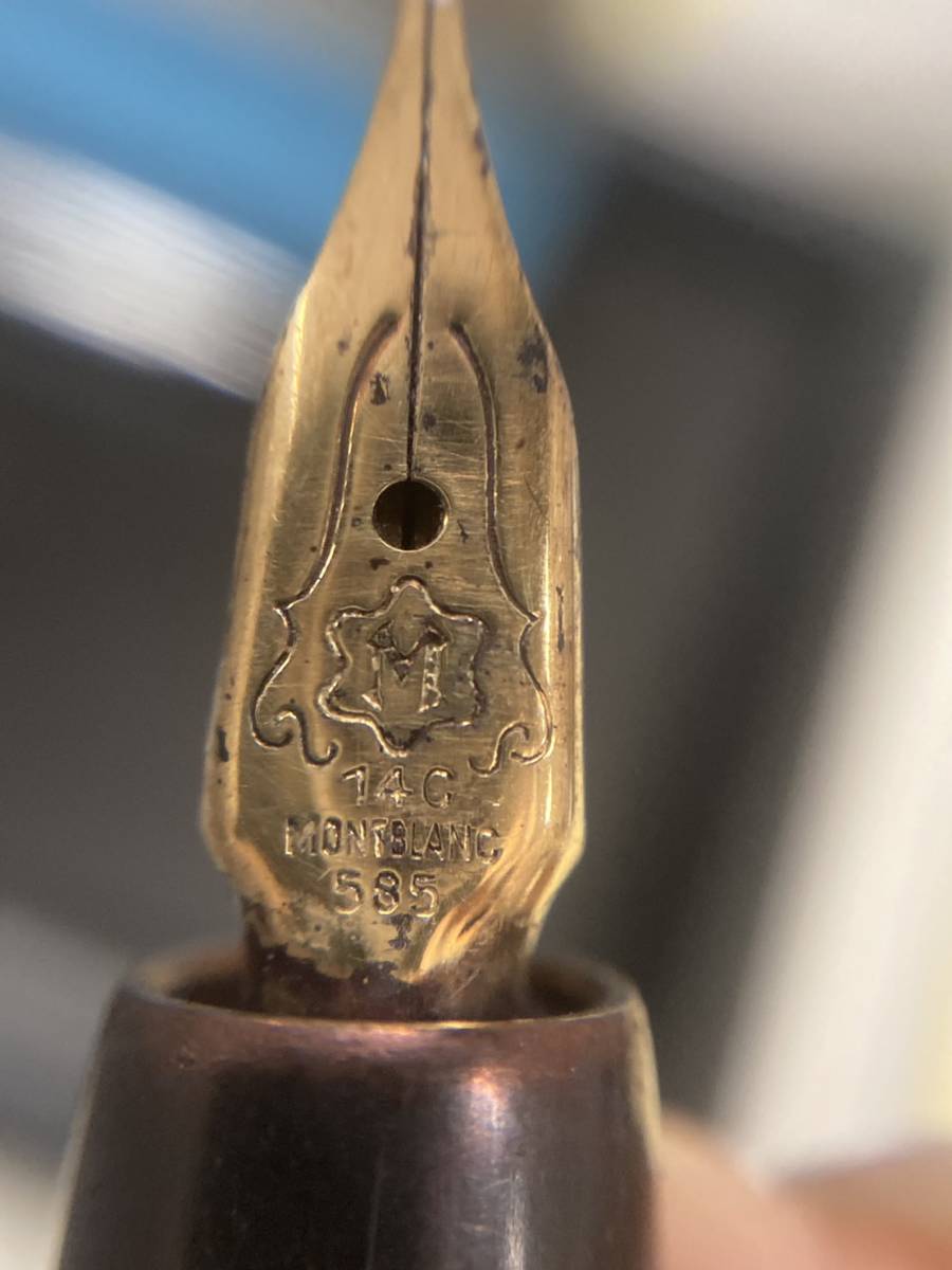E2218 希少 モンブラン マスターピース 144 万年筆ペン先14C⁄585 50s