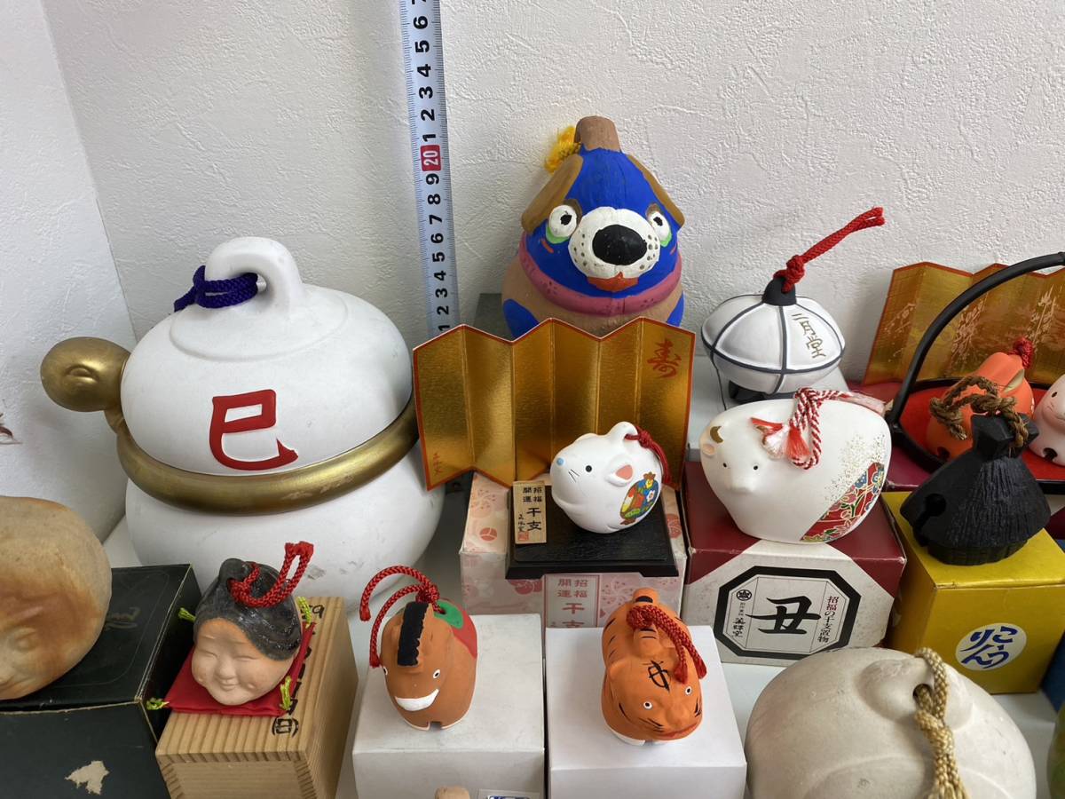 23E0116 伝統工芸品 約80点以上 土鈴 民芸品 土人形 鈴 陶器 置物 大量