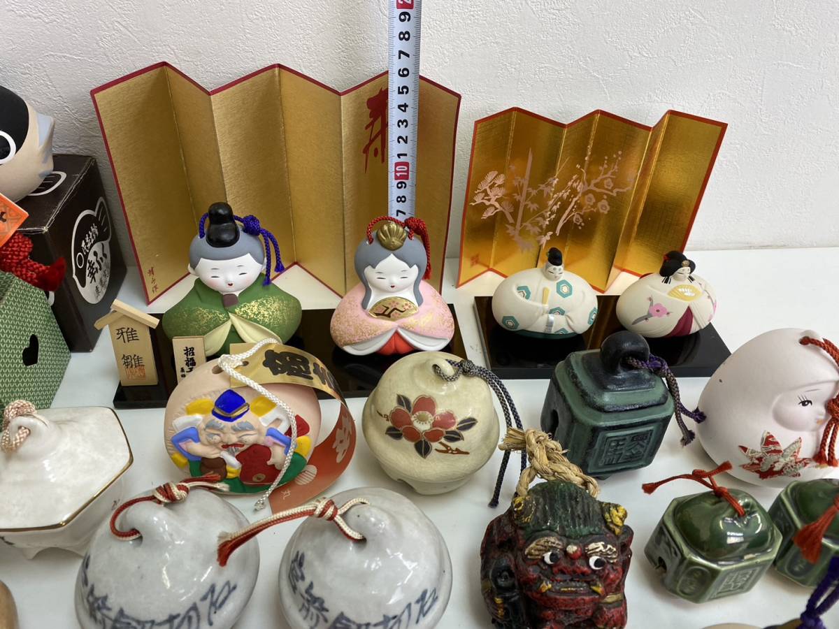 23E0116 伝統工芸品 約80点以上 土鈴 民芸品 土人形 鈴 陶器 置物 大量