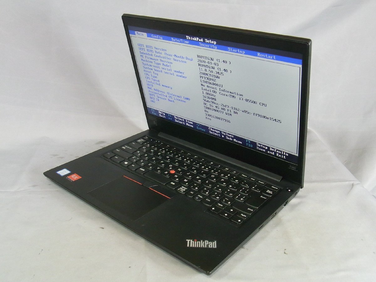 B33045 O-12366 Lenovo ThinkPad E480 20KNCTO1WW Core i7 8550U 16GB