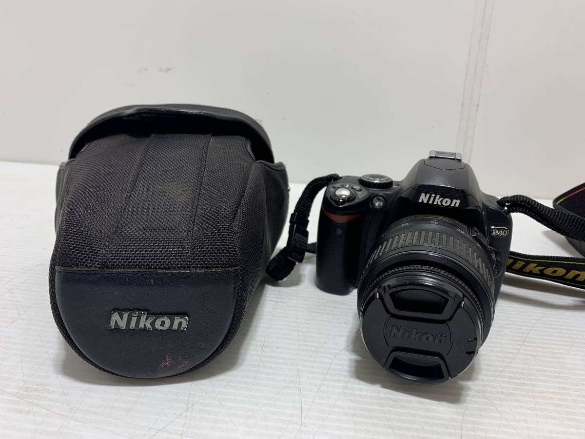 23011☆Nikon　D40　デジタル　一眼レフカメラ　ニコン　ED 18-55ｍｍ　1：3.5-5.6Ｇ　ＩＩ　AF-S DX【写真追加あり】☆