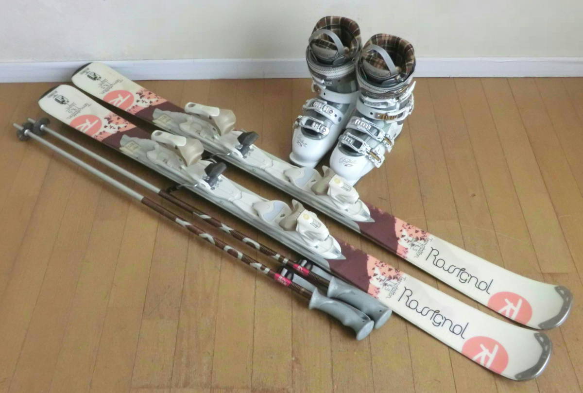 □□送料無料□即決□ROSSIGNOL＋DALBELLO□女性用カービングスキー4点 