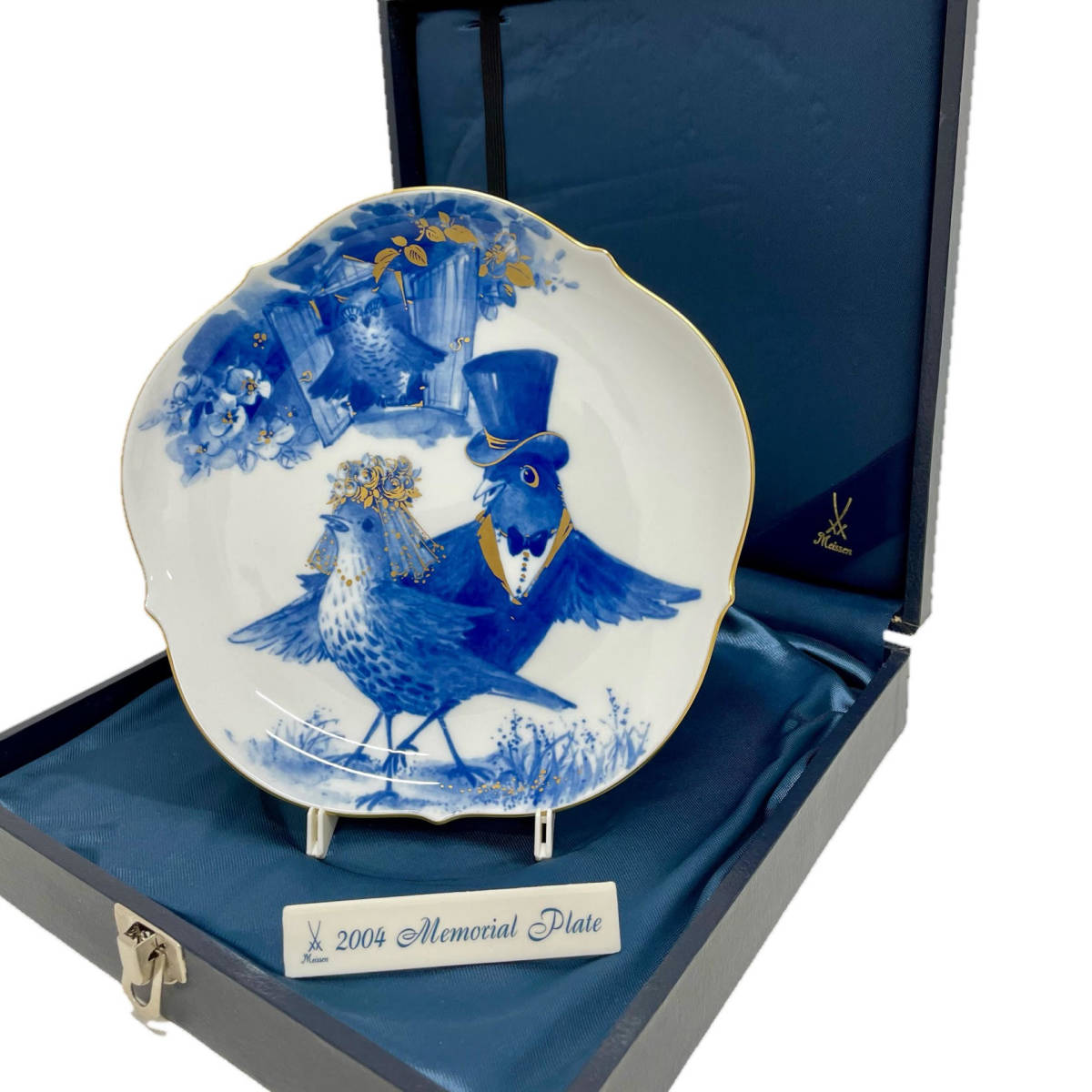 TO】Meissen マイセン 2004年 メモリアルプレート 「小鳥の結婚式