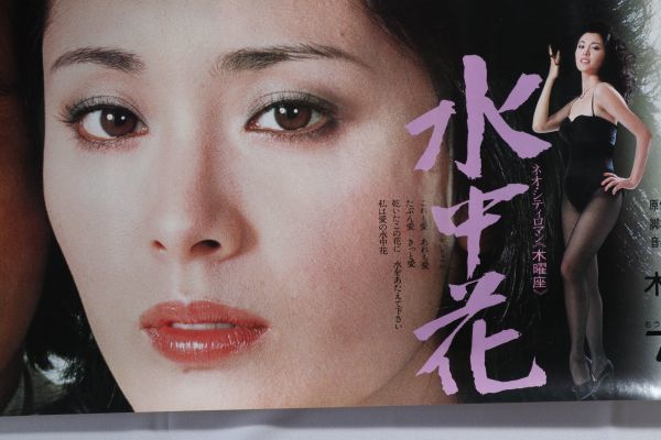 ☆TBSテレビ番組宣伝ポスター『水中花』松坂慶子/近藤正臣 103×36 当時