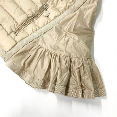1円】MONCLER モンクレール HITOMI GILET フレアダウンベスト ベージュ