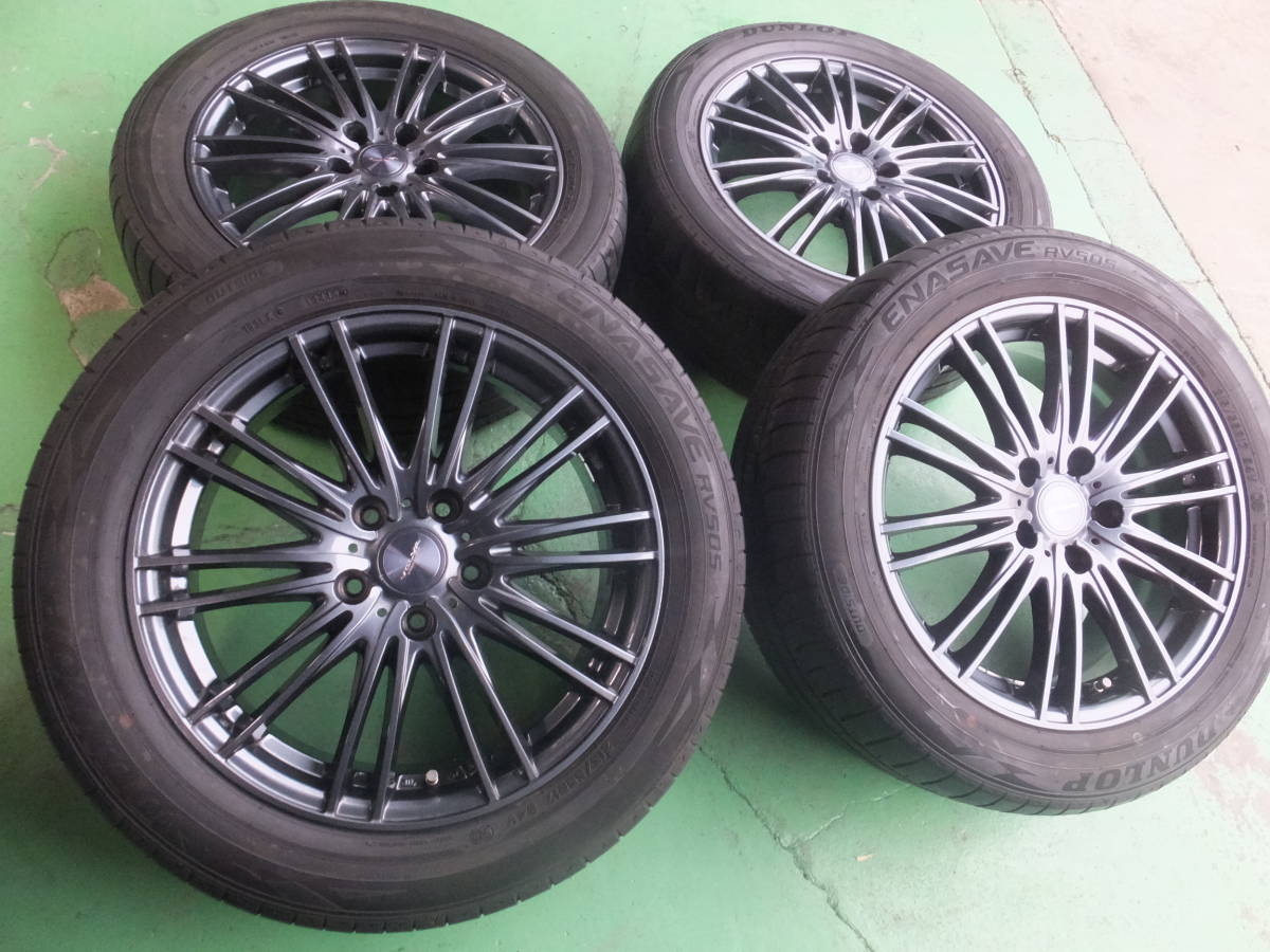 Weds VELVA SPORT ガンメタ★7J＋40+ PCD114.3-5穴★215/55R17★エスティマ・カムリ・マークX・クラウン・ジューク・ティアナ等!!
