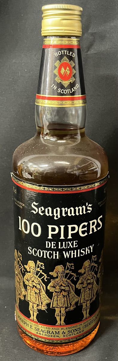 △ 〜1円スタート〜 古酒 未開栓Seagramsシーグラム 100 パイパーズ 100 PIPERS DELUXE スコッチ ウィスキー 750ml 43% 現状品
