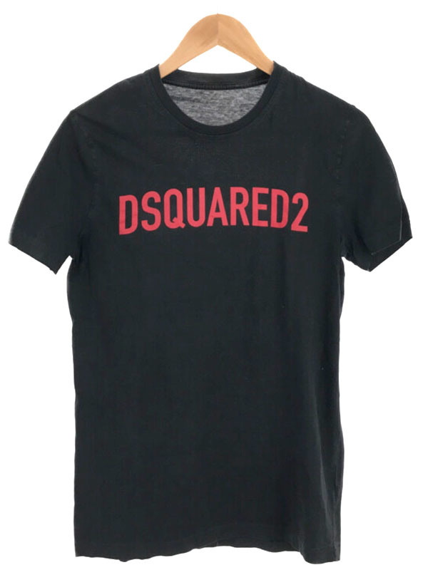 DSQUARED2 ディースクエアード 16SS ロゴプリントクルーネックTシャツ チャコールグレー サイズ:S メンズ