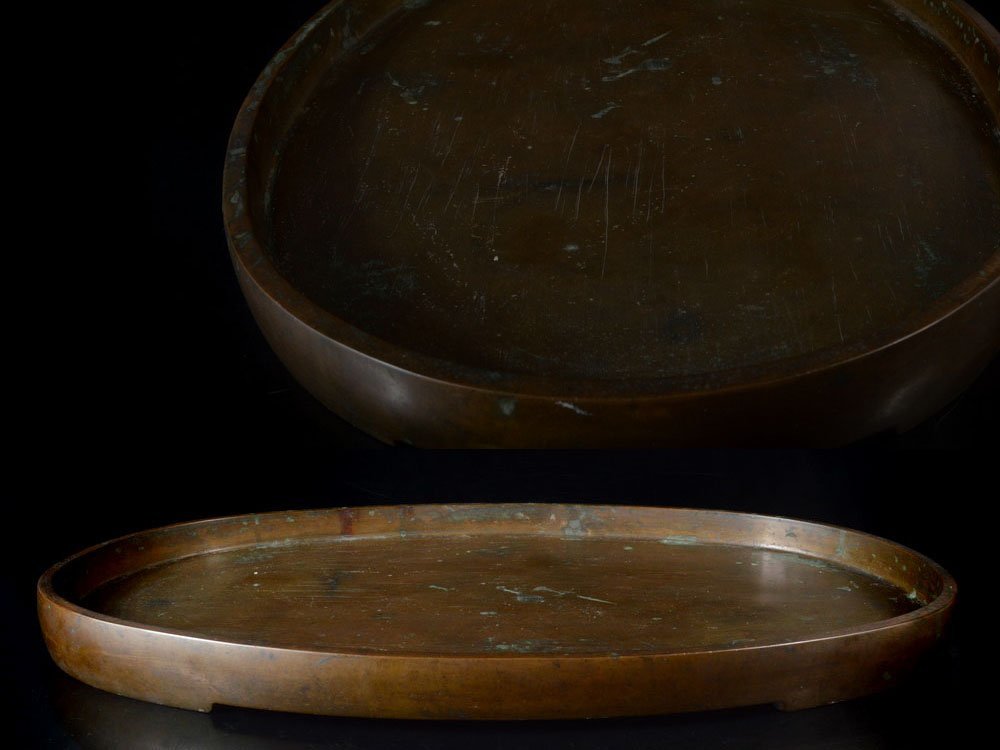 専用 義正 唐子 仙徳火鉢 大型 約5.5kgm195 大正火鉢 仙徳銅器