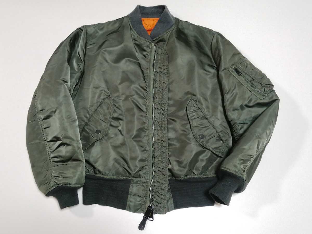 極上 希少 70s 民間品 MA-1 縦ステッチ CONCORD社製 MIL-J-8279E (実物