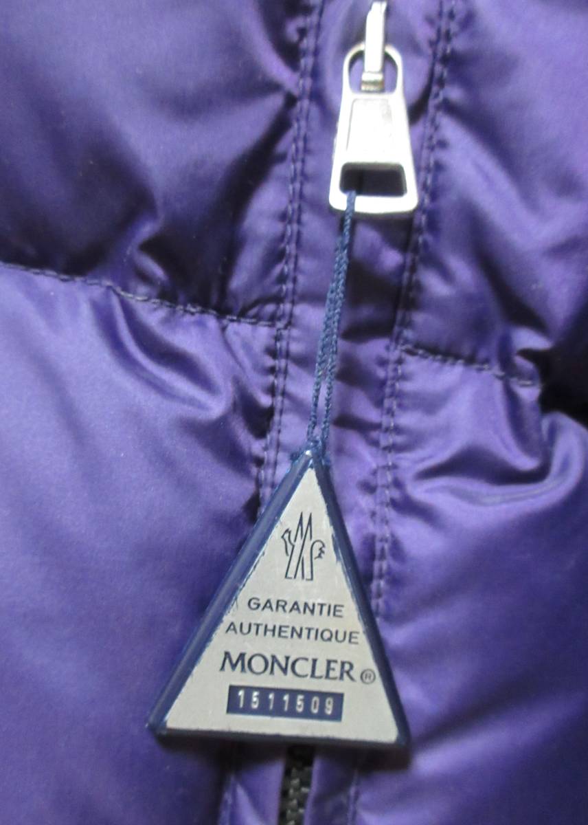 国内正規品 モンクレール バジーレ パープル サイズ0 MONCLER BAZILLE 