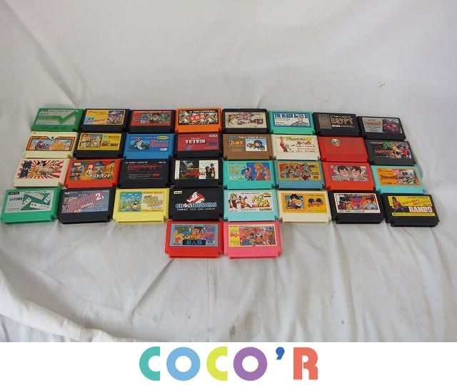 【同梱可】中古品 ゲーム ファミコン ファイティングウォーズ ランボー 新人類 等 ソフト 34点 グッズセット