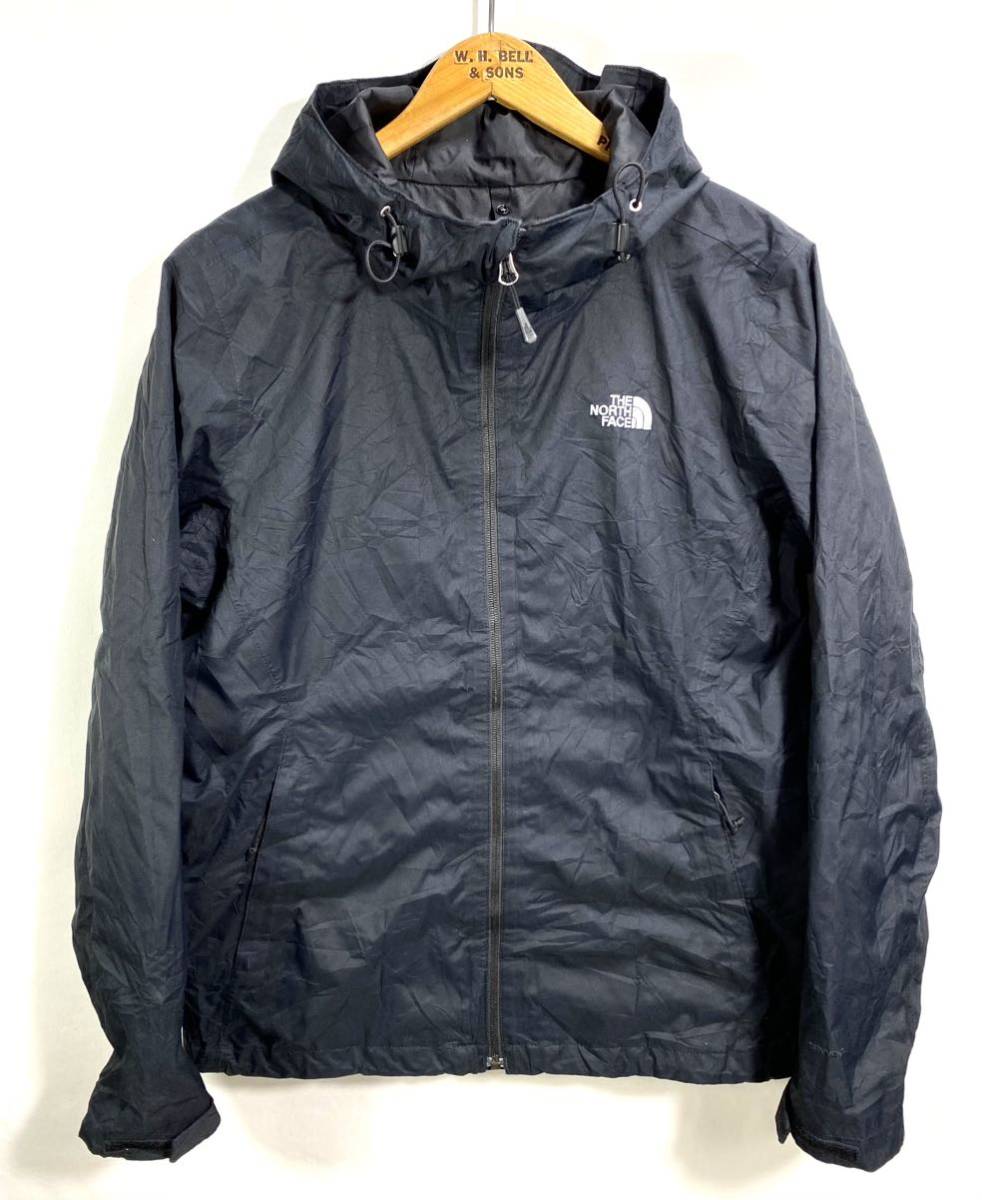 ■ 女性用 THE NORTH FACE ノースフェイス DRYVENT マウンテンパーカー ナイロン ジャケット 古着 アウトドア レジャー 黒 サイズL ■