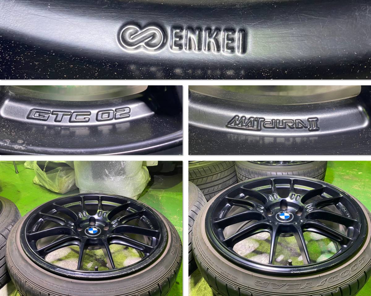 希少 PCD120 エンケイ ENKEI GTC02 19インチ マットブラック 8.5J +35 