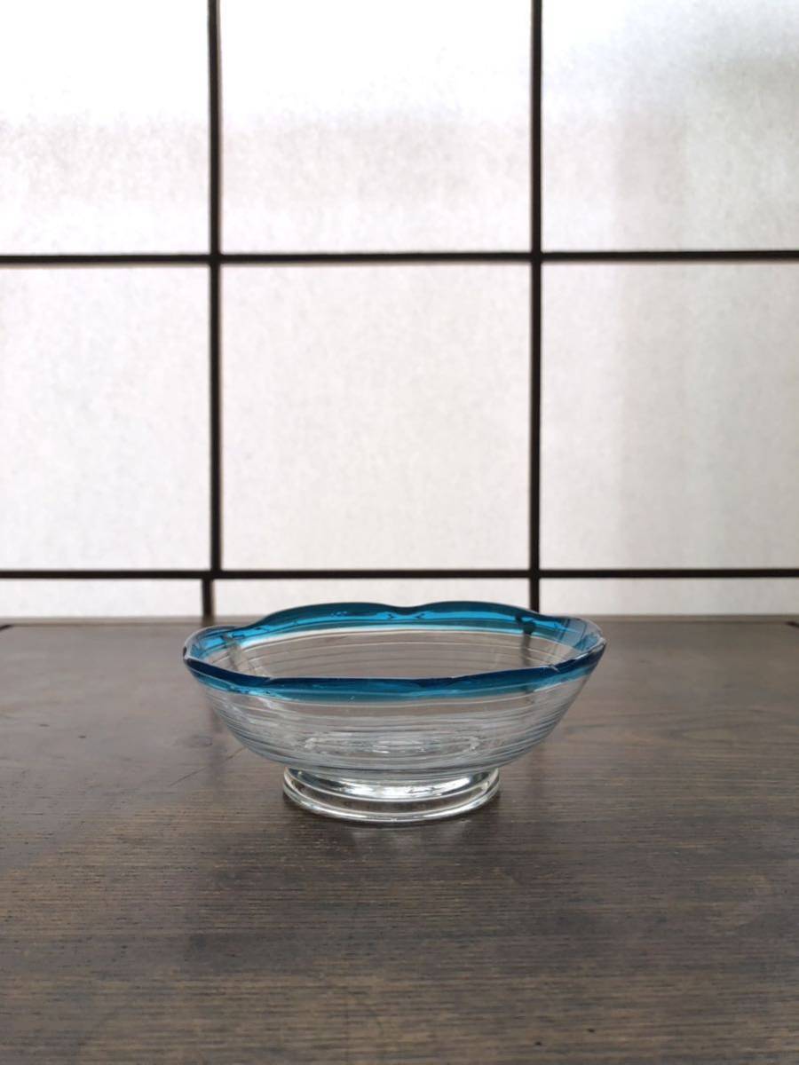 昭和レトロ 氷コップ 糸巻き 花吹雪 吹きガラス 昭和レトロ 氷コップ